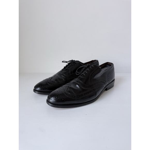 ALLEN EDMONDS McTavish Size 10D Black Leather Oxford Lace Up Wingtip Shoes main image 5
